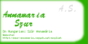 annamaria szur business card
