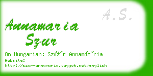 annamaria szur business card